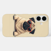 Pug-ontwerp Case-Mate iPhone Case (Achterkant (horizontaal))