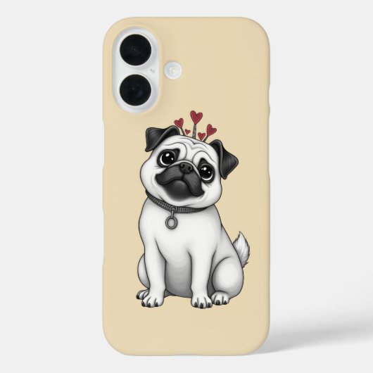 Pug-ontwerp Case-Mate iPhone Case (Achterkant)