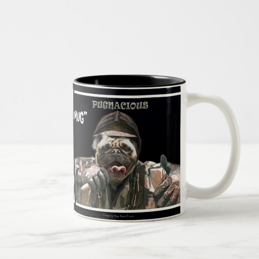 "PUG op een MOK" Hond Mok (Rechts)