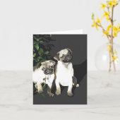 Pug Pals Kaart (Gele Bloem)