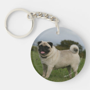 Pug Panting Sleutelhanger