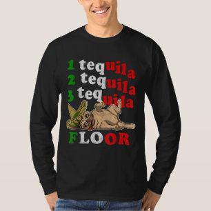 Pug Papa Grappig Vaderdag Gift 1 2 3 Tequila Floo T-shirt