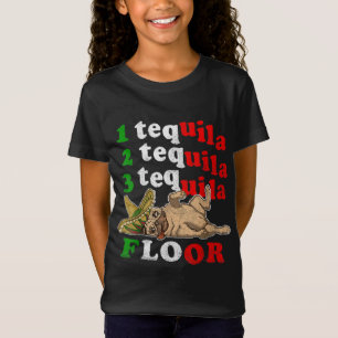 Pug Papa Grappig Vaderdag Gift 1 2 3 Tequila Floo T-shirt