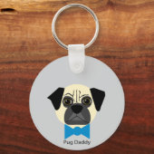Pug papa sleutelhanger (Voorkant)