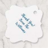 Pug Party Blue Theme Celebration Bedankjes Labels (Achterkant)