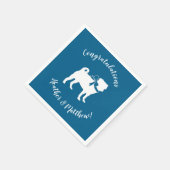 Pug Party Blue Theme Celebration Servet (Hoek)