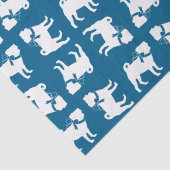 Pug Party Blue Theme Celebration Tissuepapier (Detail)