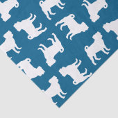 Pug Party Blue Theme Celebration Tissuepapier (Detail)