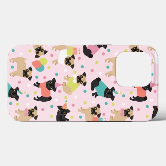 Pug Party Case-Mate iPhone Case (Achterkant (horizontaal))