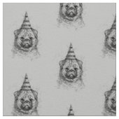 Pug Party Scribble Stof (Close Up)