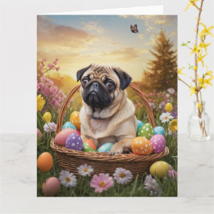 Pug Pasen Eieren Kaart