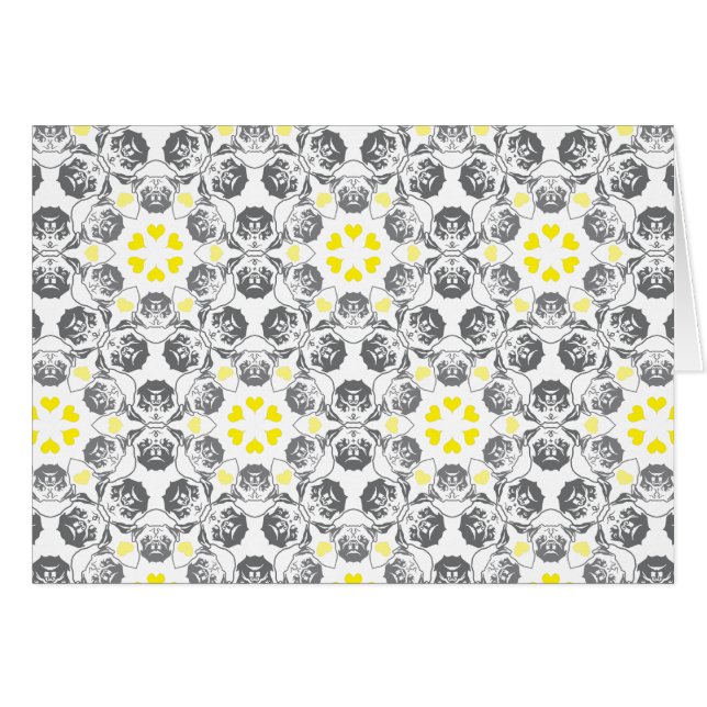 Pug Pattern rode blu (Voorkant Horizontaal)