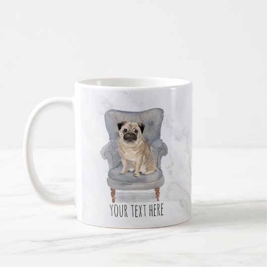 Pug Personalized Mug Koffiemok (Links)