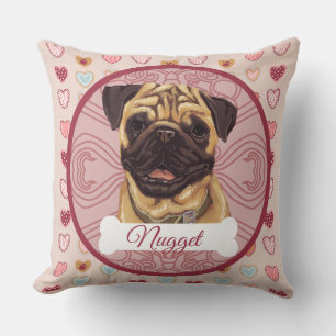 Pug Persoonlijke Valentijnskussen Kussen