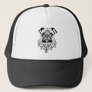 Pug Pet Animal Natuur Illustratie Art Tattoo