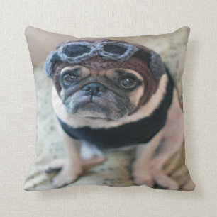 Pug Pilot Kussen