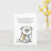 Pug Poetry: Naar het werk kaart (Gele Bloem)