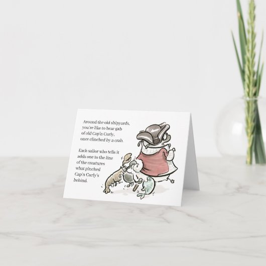 Pug Poetry: Pet'n Curly kaart (Voorkant)