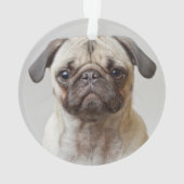 Pug Portrait Ornament (achterkant)