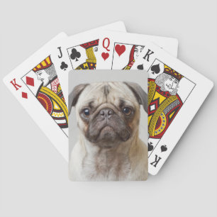 Pug Portrait Pokerkaarten