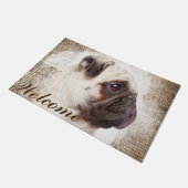 Pug Portret Deurmat (Schuin)