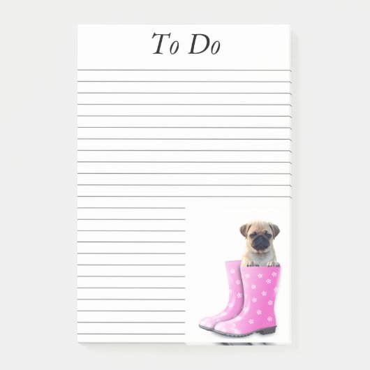 Pug Post-it® Notes (Voorkant)