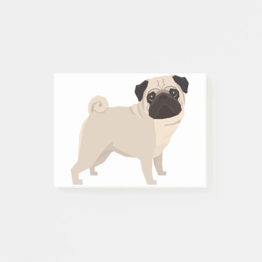 Pug Post-it® Notes (Voorkant)