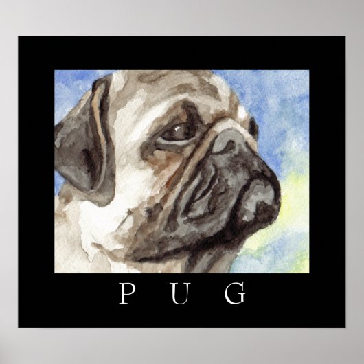 Pug Poster Art (Voorkant)