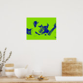Pug Poster-Green Poster (Keuken)