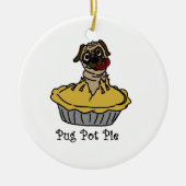 Pug Pot Pie Keramisch Ornament (Voorkant)