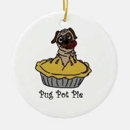 Pug Pot Pie Keramisch Ornament