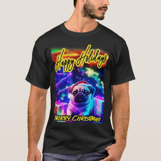 Pug PRETTIG KERSTFEEST 83 ZAMELIG KERSTFEES T-shirt