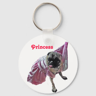 Pug Princess Sleutelhanger