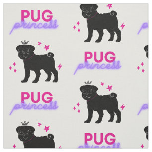 Pug Princess Stof