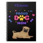Pug Proud Dog mama Notitieboek (Voorkant)
