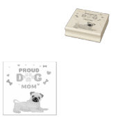 Pug Proud Dog mama Rubberstempel (Gestempeld)