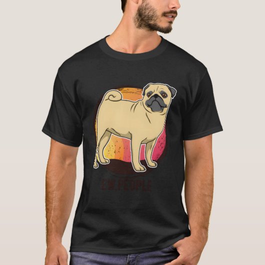 Pug Pullover Gift Mannen Vrouwen Hooded (Voorkant)
