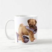 Pug Puppy and Shoe Koffiemok (Links)