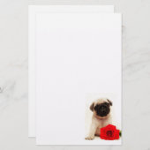 Pug puppy briefpapier (Voorkant / Achterkant)