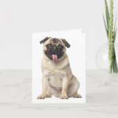 Pug Puppy Dog Blank Note Card Kaart (Voorkant)