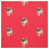 Pug Puppy Dog Fabric Stof (Swatch)