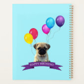 Pug Puppy Dog Happy Birthday Gift Bag Planner (Achterkant)