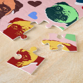 Pug Puppy Dog Love Hearts Legpuzzel (Zijkant)