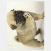 Pug Puppy Fleece Deken (Voorkant)