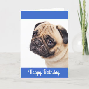 Pug Puppy Happy Birthday-kaart - Verse binnenkant Kaart