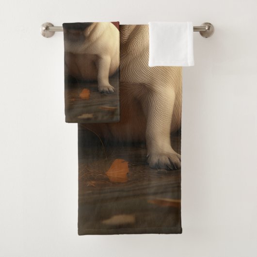 Pug Puppy Herfst Delight Pompoen Bad Handdoek (Insitu)