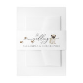 Pug puppy hond eigenaar bruiloft kalligrafie uitnodigingen wikkel (Voorkant Voorbeeld)