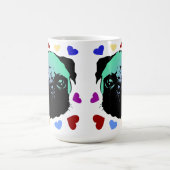 Pug Puppy Hond PopArt Retro Stijl Koffiemok (Center)