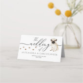 Pug-puppy Hondenbezitter Huwelijk Script Tafel (Achterkant)