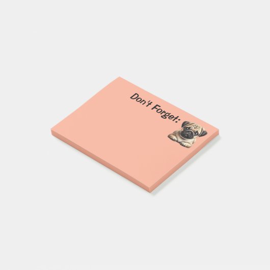Pug Puppy Post-it® Notes (Schuin)